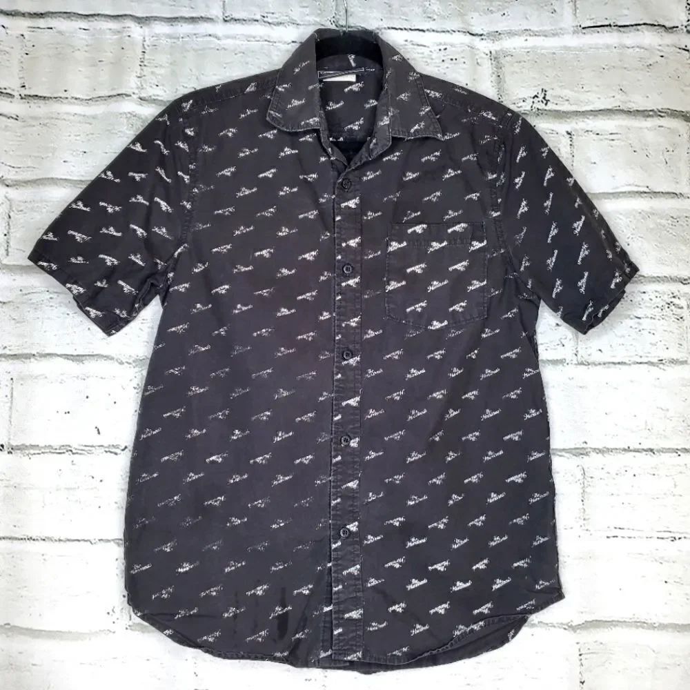 The hundreds logo button up shirt small cotton
